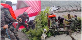 उत्तराखंड में कुदरत का कहर: हर्षिल में बादल फटने से 9 जवान लापता, धराली में भारी तबाही, रातभर चला राहत व बचाव